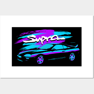 90s Jazz Toyota Supra Posters and Art